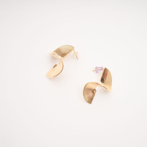 Twisted Gold-Plated Stud Earrings