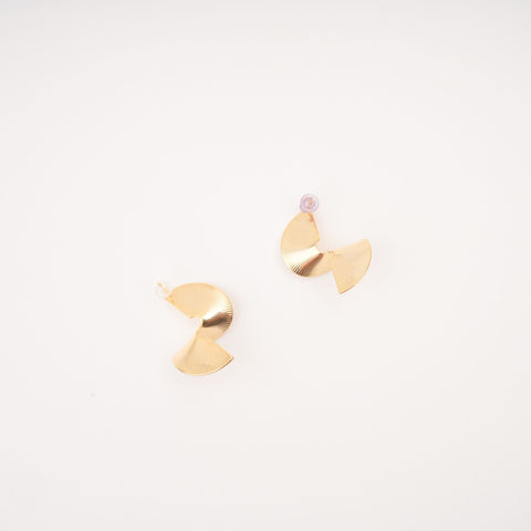 Twisted Gold-Plated Stud Earrings