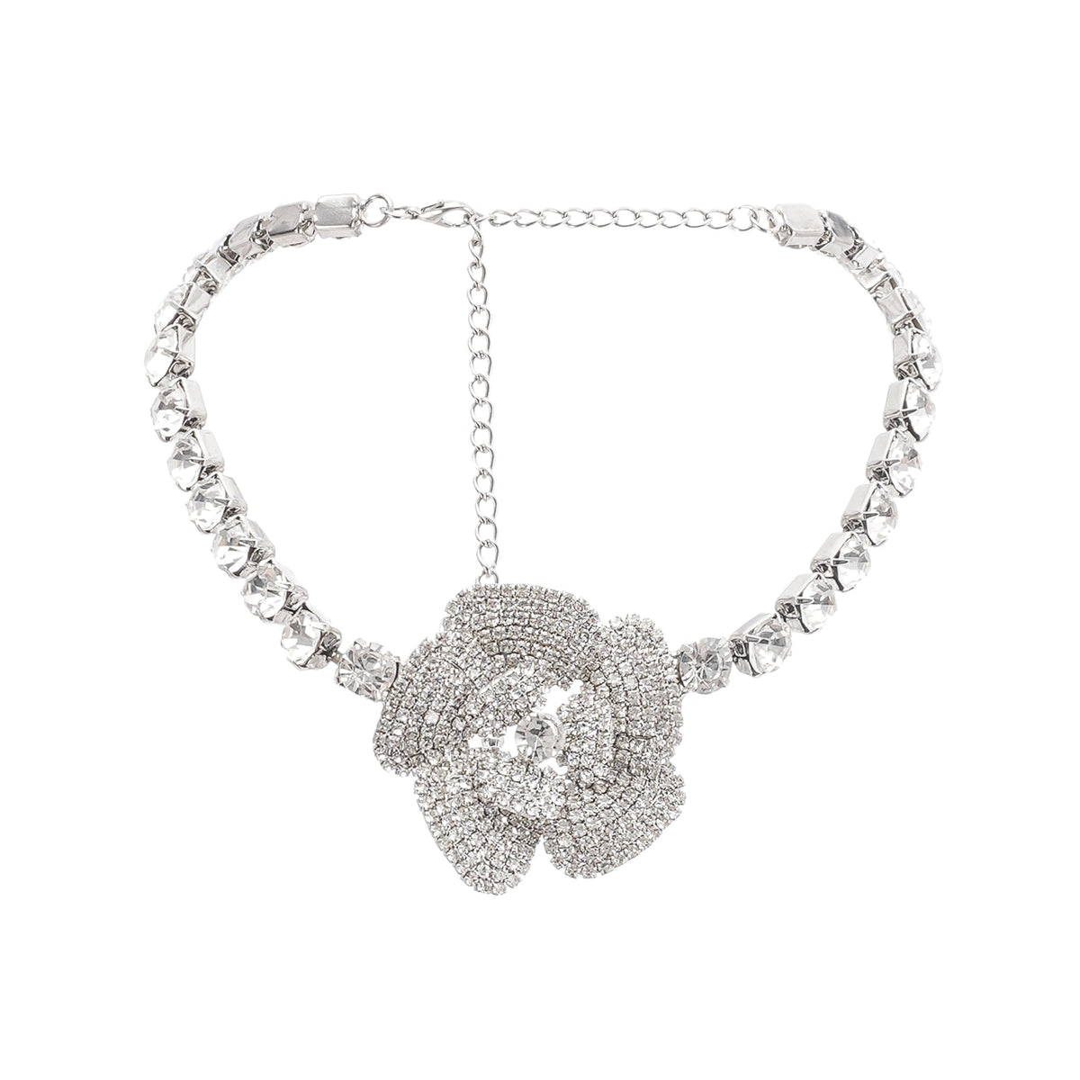 Aimée Faux-Flower Crystal Necklace