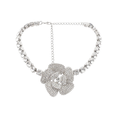 Aimée Faux-Flower Crystal Necklace