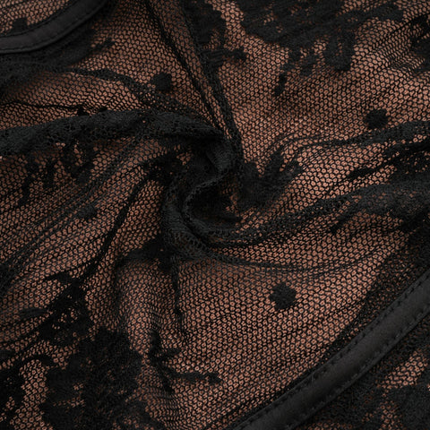 Marlene Lace Bustier Maxi Dress — Black