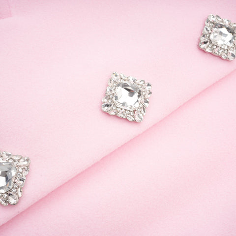 Louisette Faux-Fur Cuff Coat — Pink