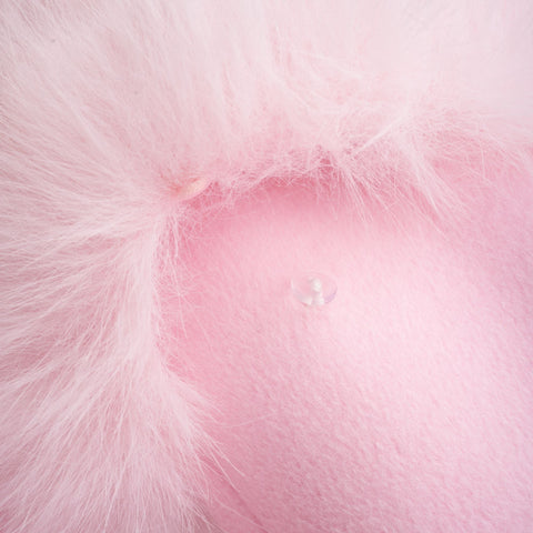 Louisette Faux-Fur Cuff Coat — Pink