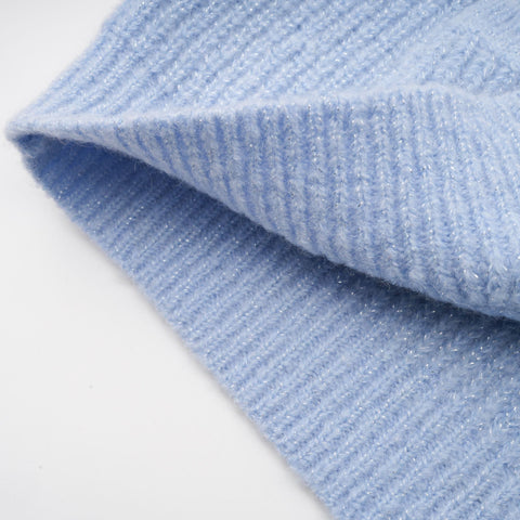 Chantal Knit Blouse and Skirt Set — Blue