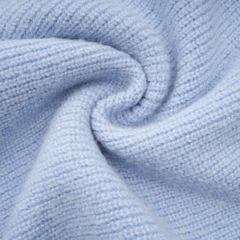 Chantal Knit Blouse and Skirt Set — Blue