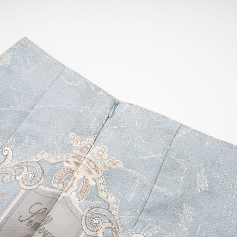 Aliénor Embroidered Mini Dress — Blue