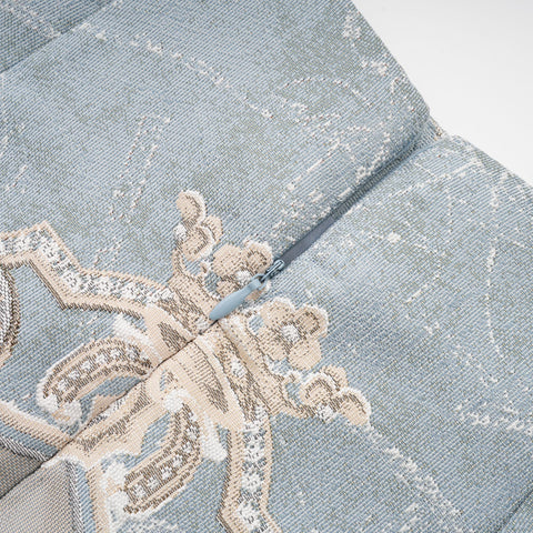 Aliénor Embroidered Mini Dress — Blue