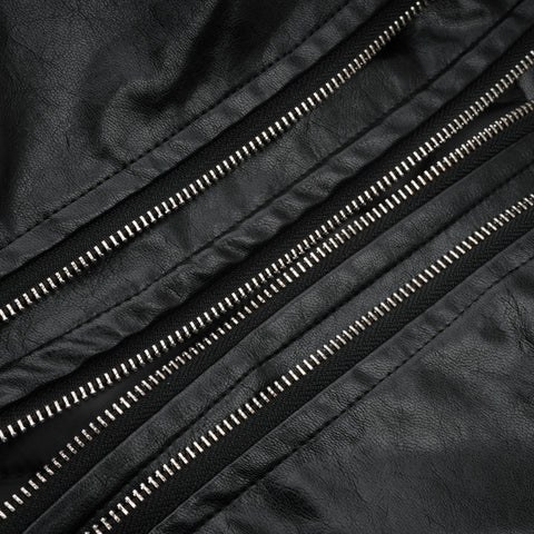 Virginie Quilted Leatherette Jacket — Black