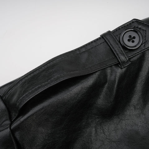 Virginie Quilted Leatherette Jacket — Black
