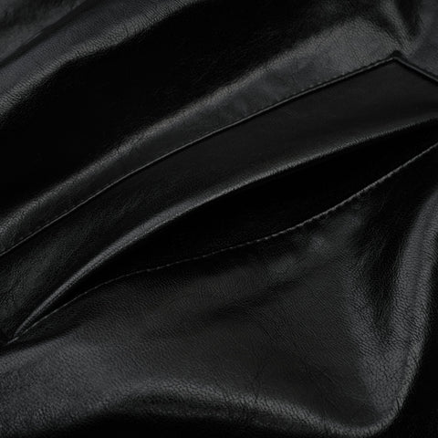 Virginie Quilted Leatherette Jacket — Black