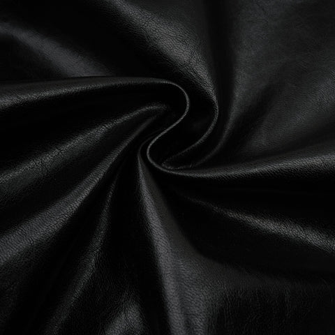 Virginie Quilted Leatherette Jacket — Black