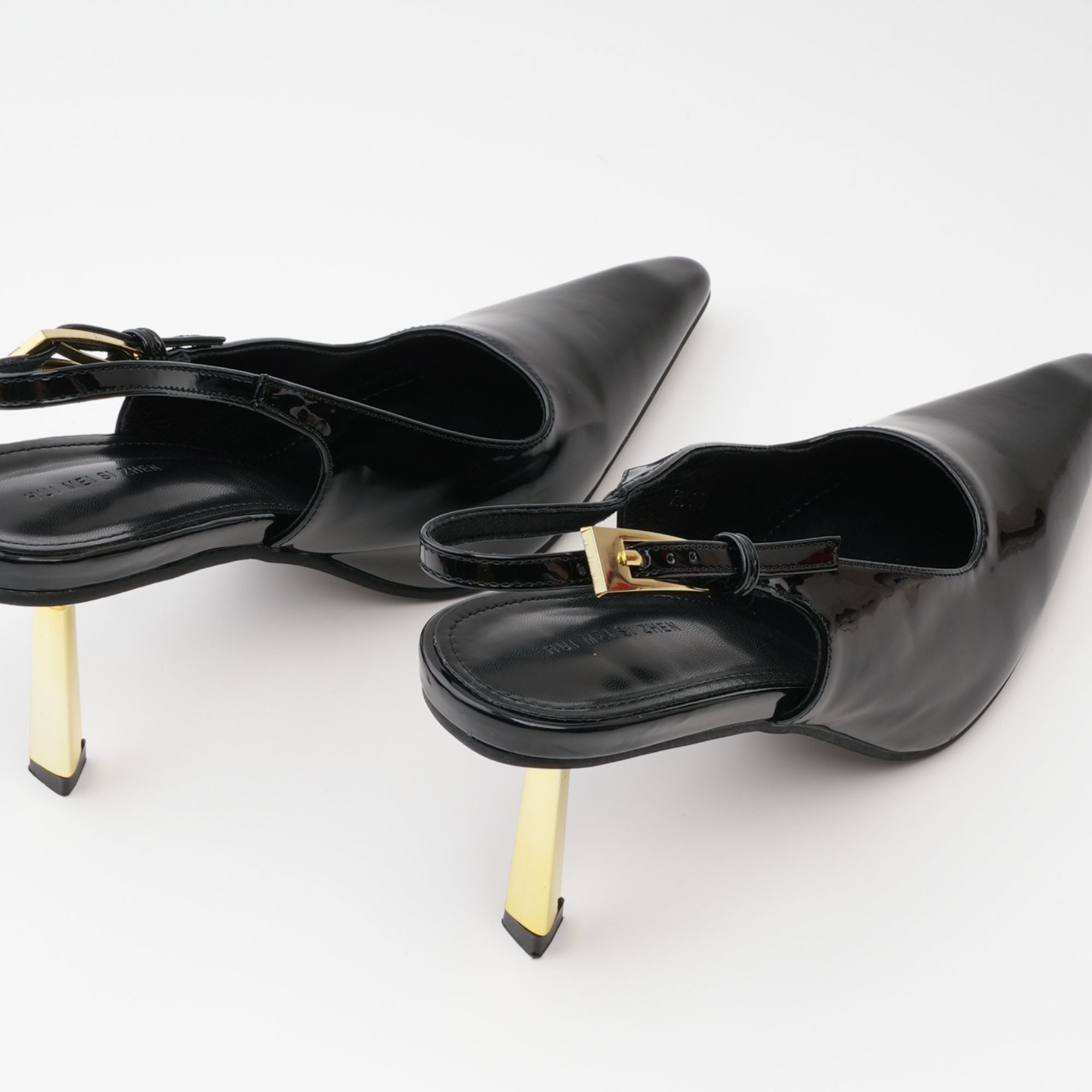Éva Black Pointed-Toe Heels, Cuavan