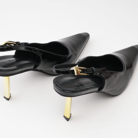 Éva Black Pointed-Toe Heels, Cuavan