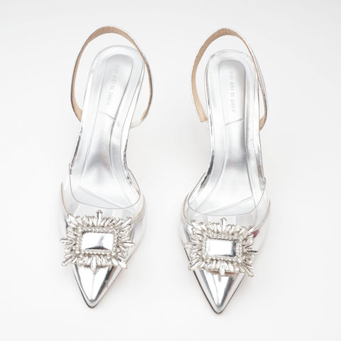 Kate Crystal Slingback Heels, Cuavan