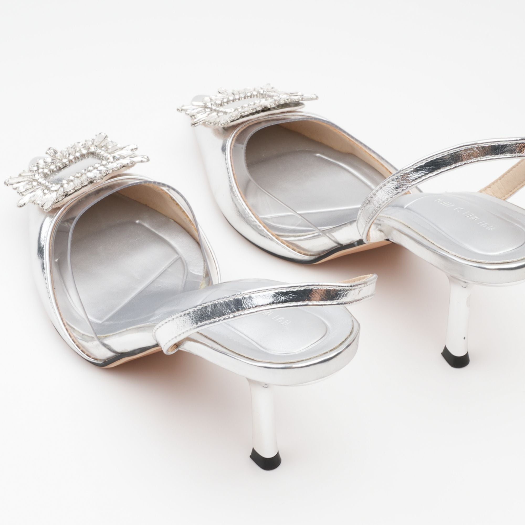 Kate Crystal Slingback Heels, Cuavan