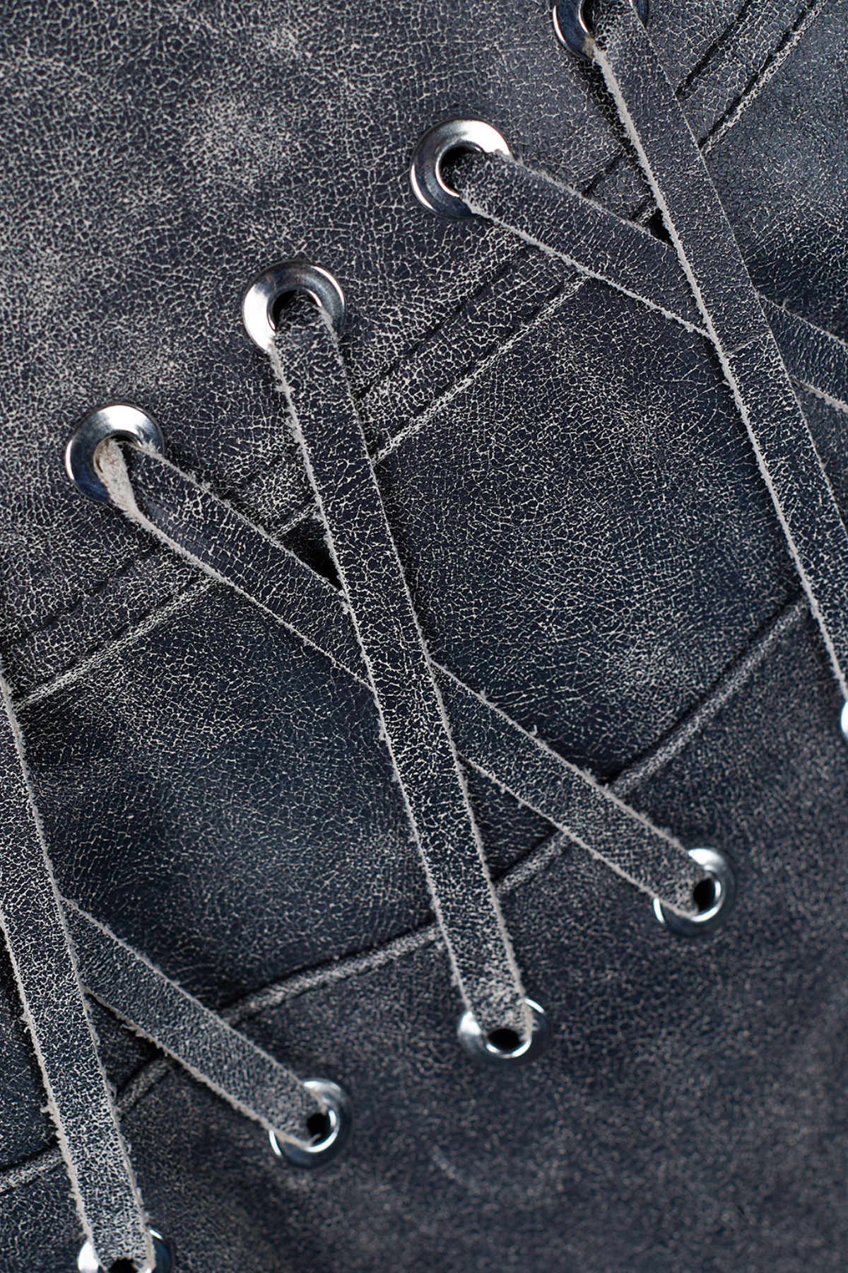 Aria Lace-Up Leather Jacket, Cuavan
