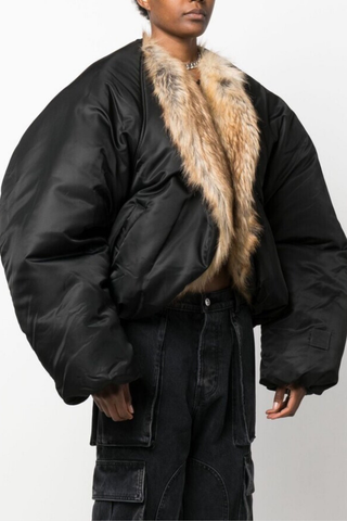 Sofia Puffer Jacket — Black, Cuavan