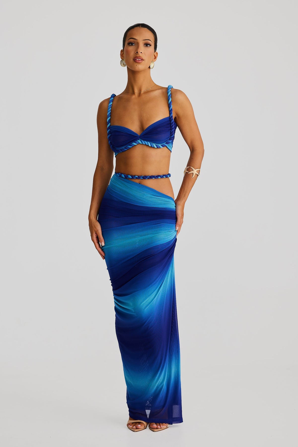 Zenaya Asymmetrical Rope-Waist Skirt