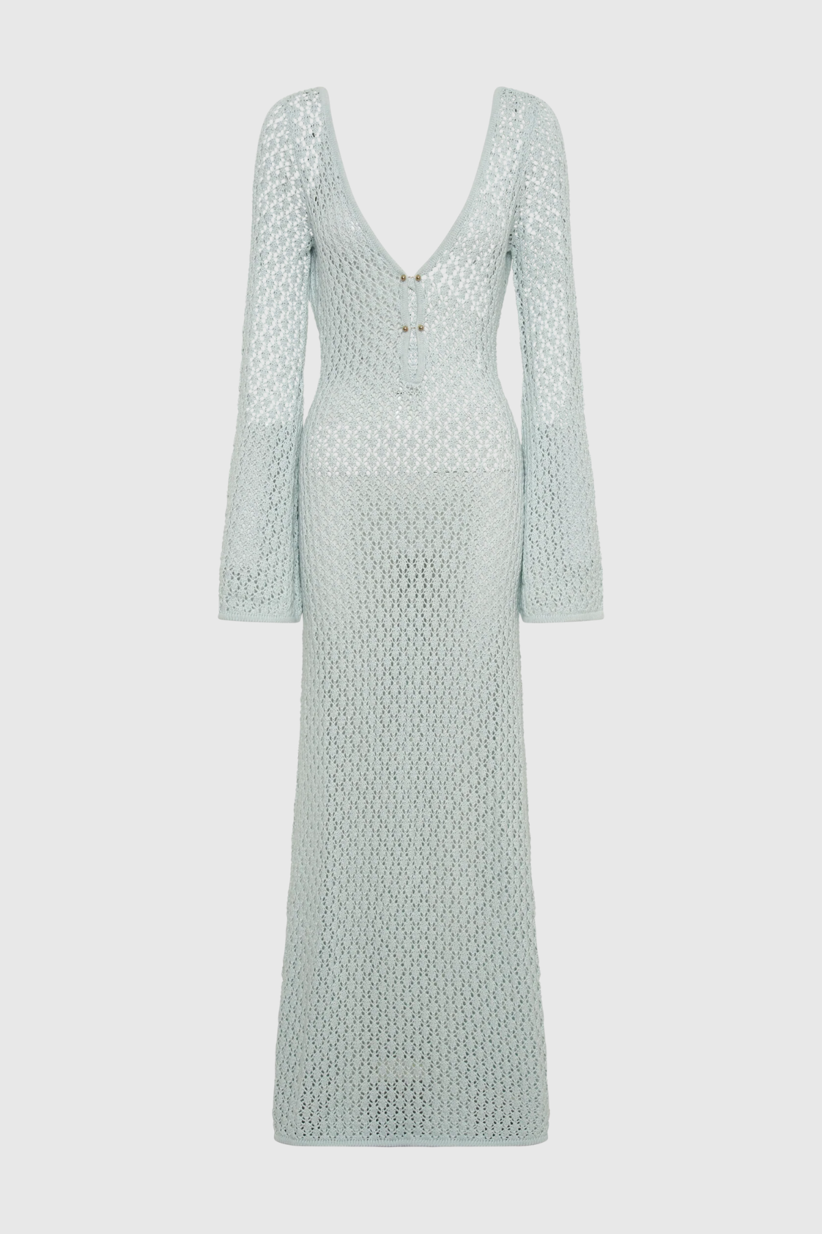 Vivienne Knit Plunge Maxi Dress — Blue, Cuavan