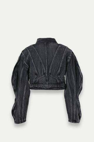 Luna Flare Sleeve Denim Jacket, Cuavan