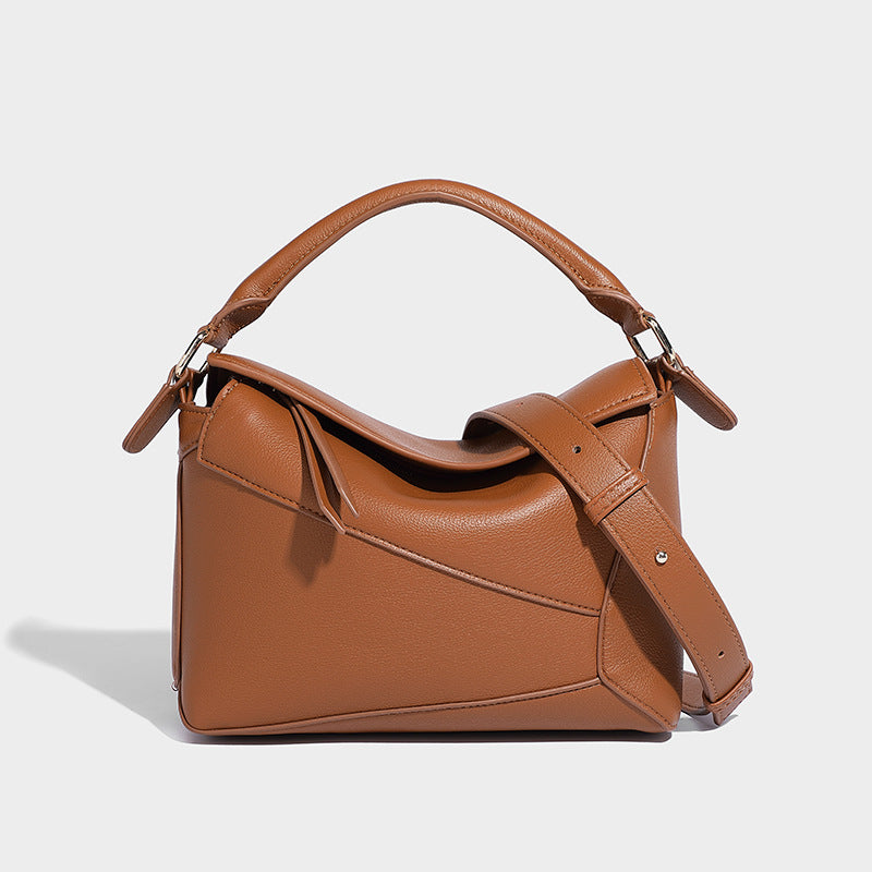 Aria Leather Satchel Bag, Cuavan