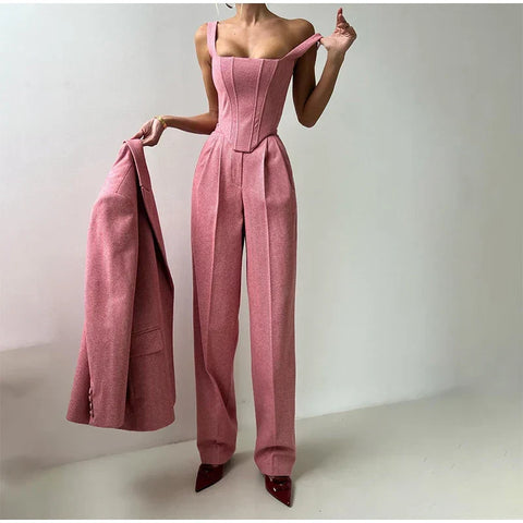 Aveline Blazer, Corset & Trouser 3-Piece Set