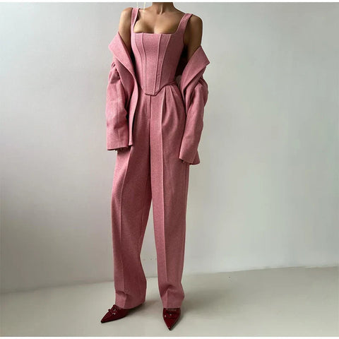 Aveline Blazer, Corset & Trouser 3-Piece Set