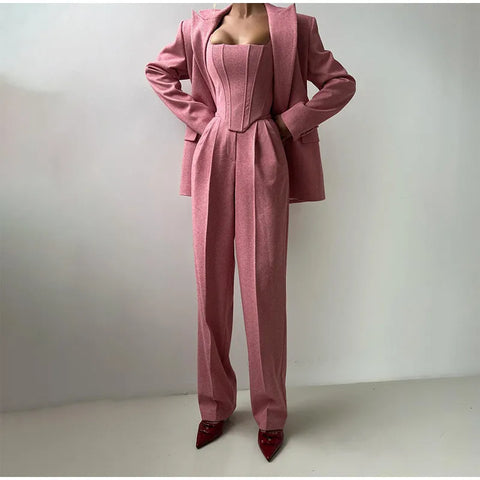 Aveline Blazer, Corset & Trouser 3-Piece Set