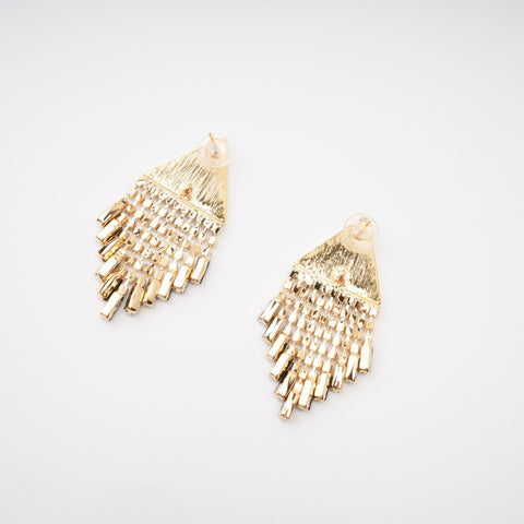 Fringed Triangle Earrings