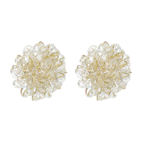 Beaded Flower Stud Earrings
