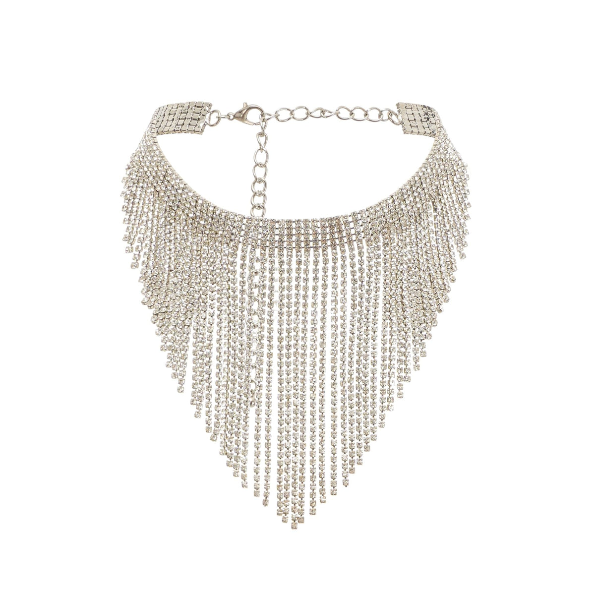 Natassia Fringed Crystal Necklace