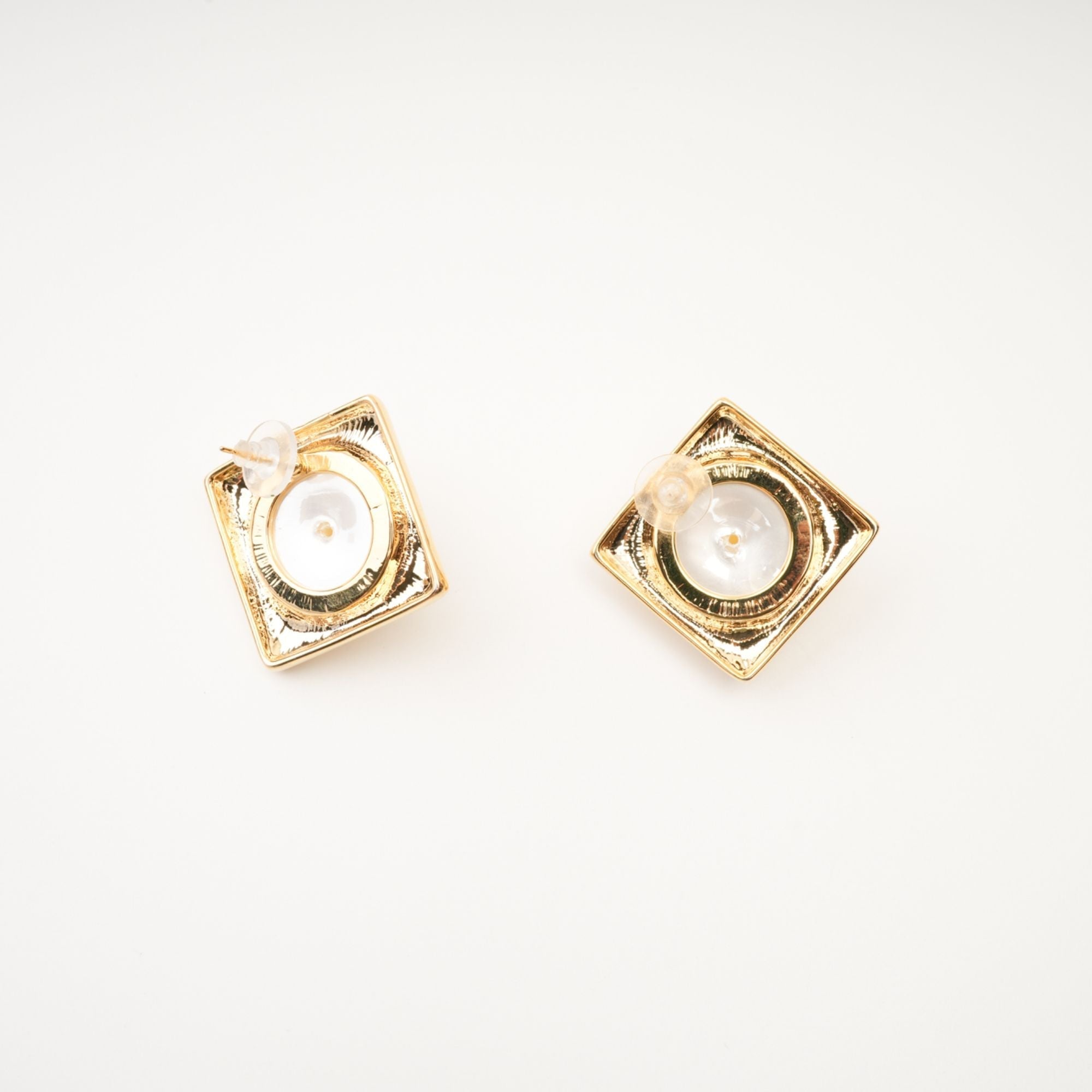 Juana Square Pearl Earrings, Cuavan