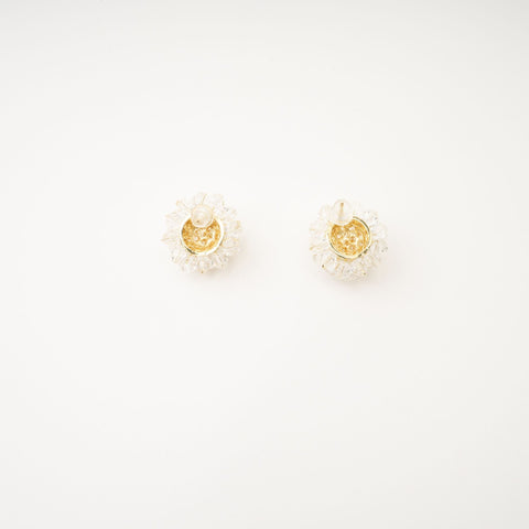 Beaded Flower Stud Earrings