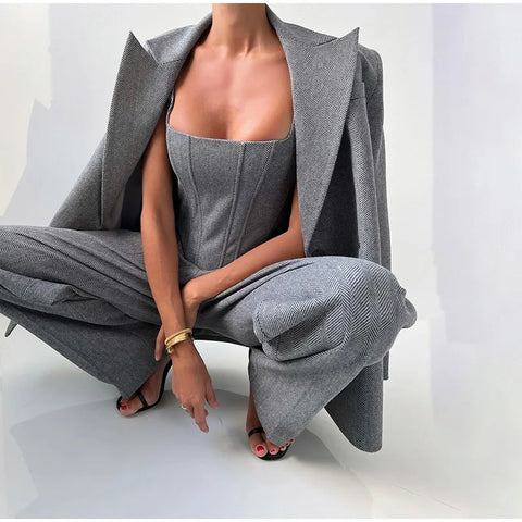 Aveline Blazer, Corset & Trouser 3-Piece Set