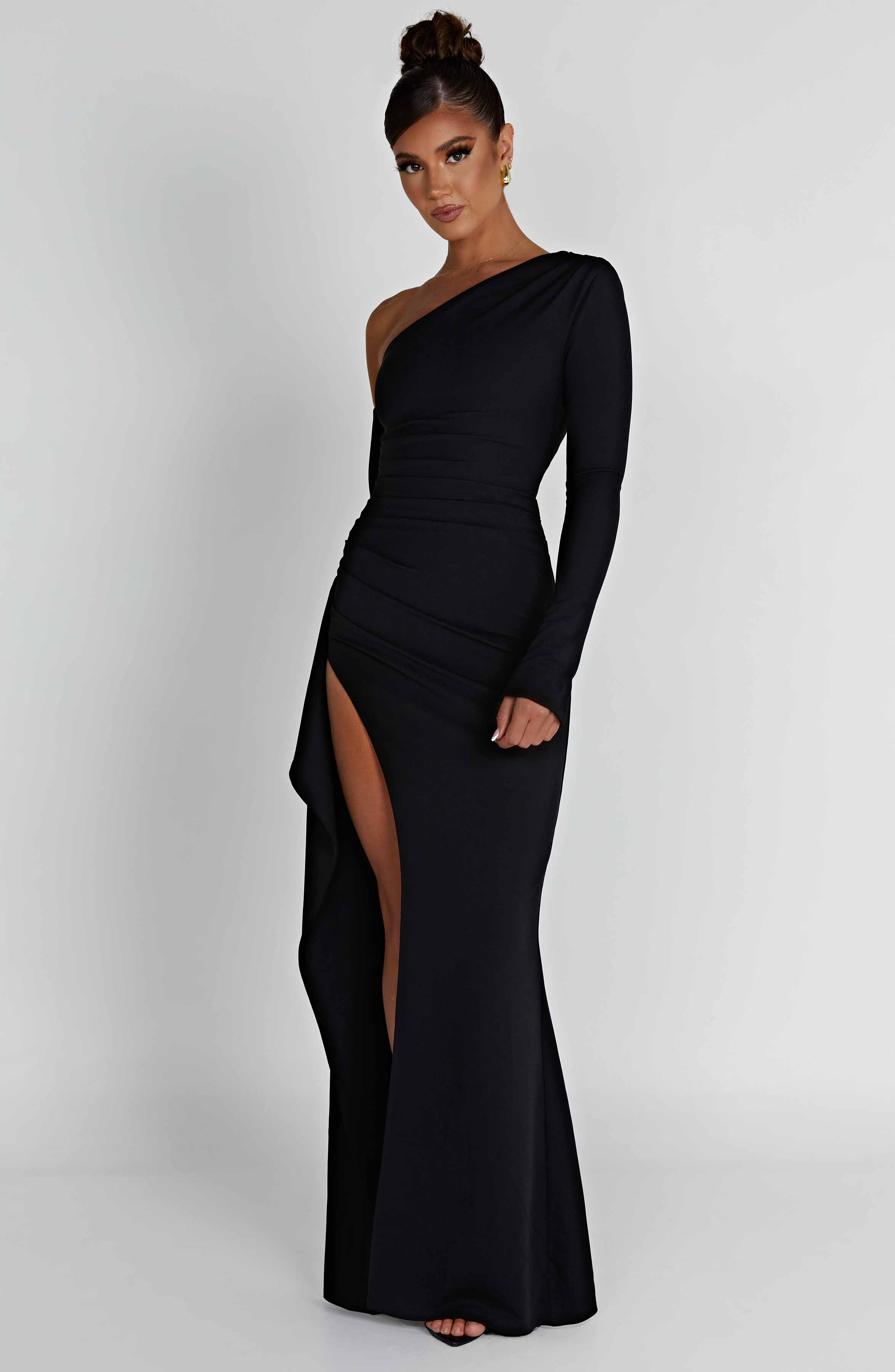 Abrielle Maxi Dress — Black, Cuavan