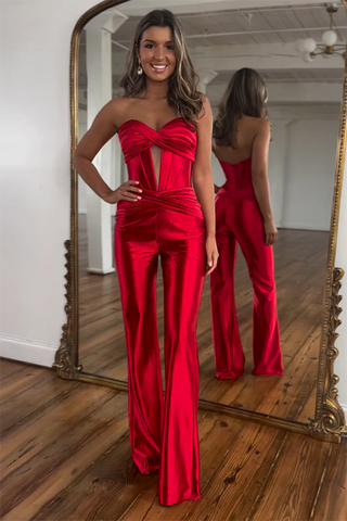 Radiant Rouge Strapless Corset Jumpsuit (II), Cuavan
