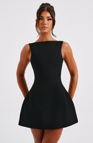 Alana Mini Dress — Black, Cuavan