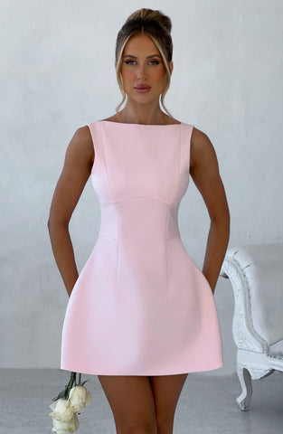 Alana Mini Dress — Blush, Cuavan