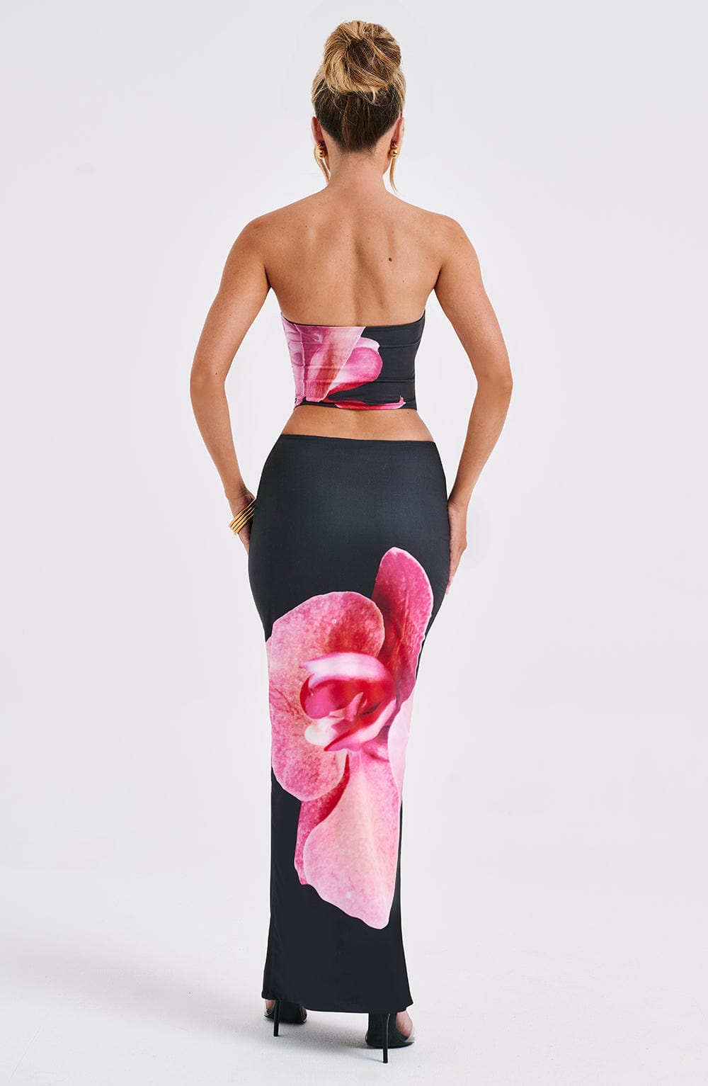 Allegra Maxi Skirt — Black Floral, Cuavan