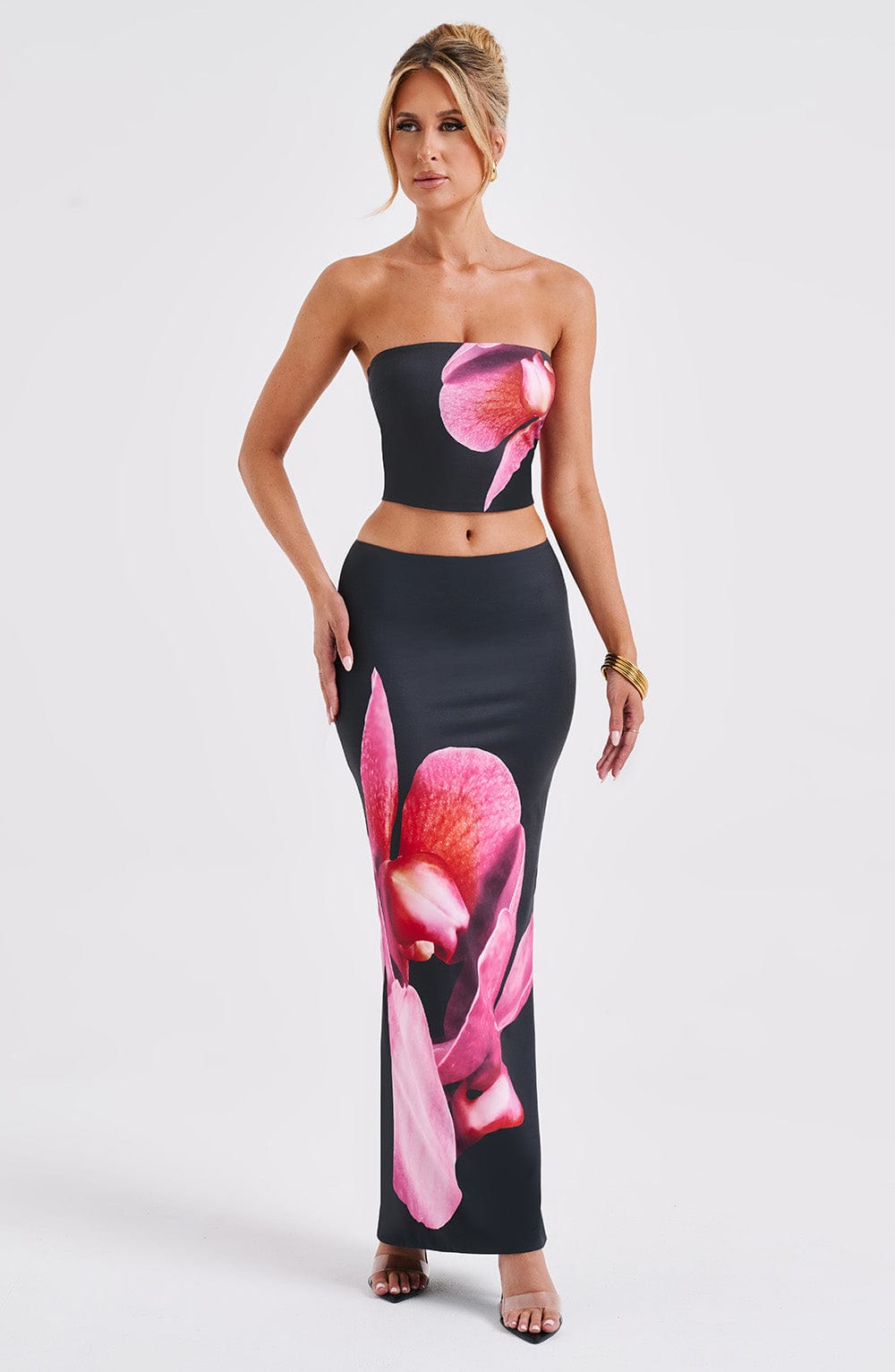 Allegra Maxi Skirt — Black Floral, Cuavan