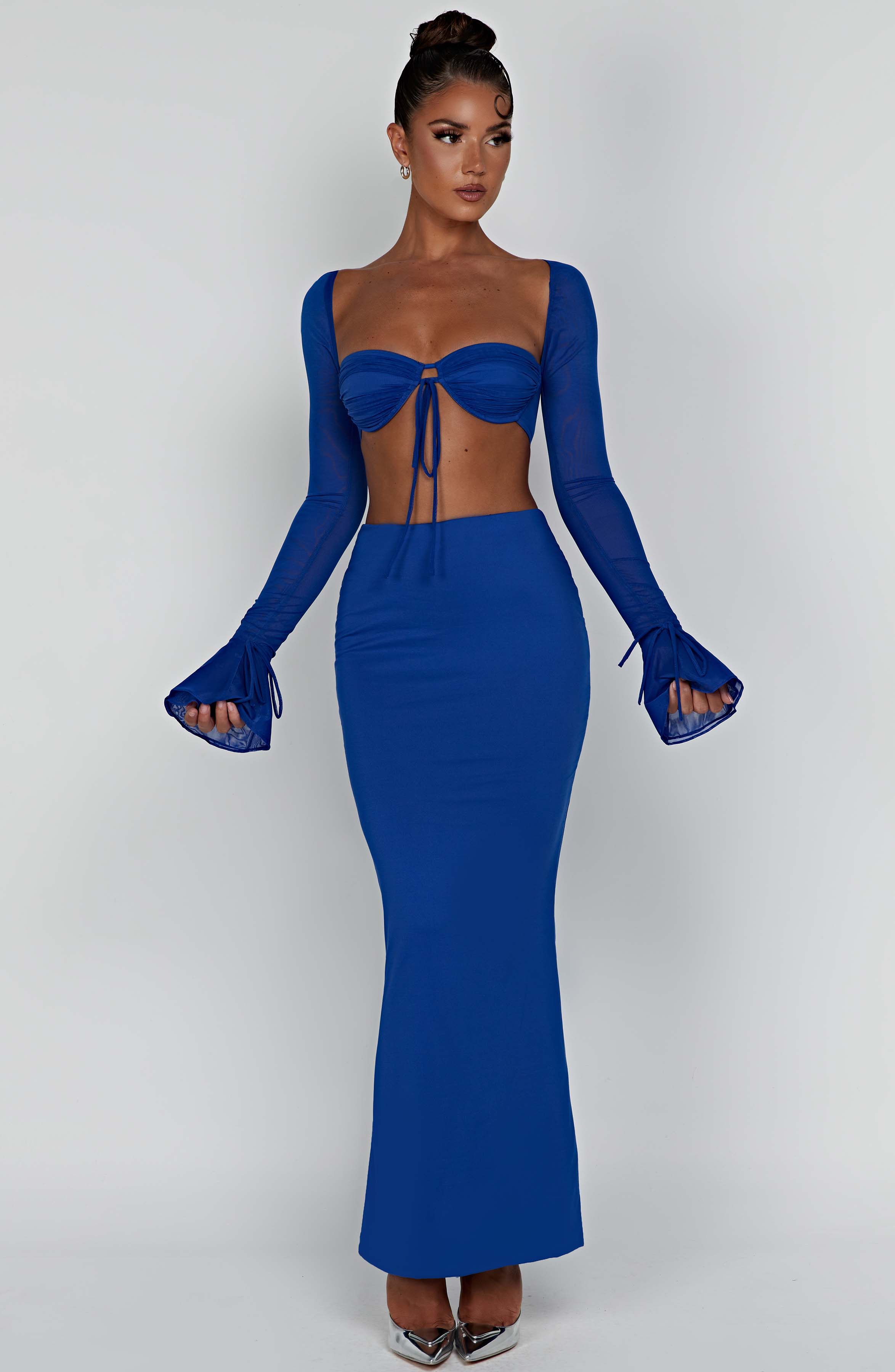 Astrid Maxi Skirt — Blue, Cuavan