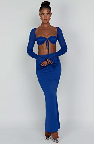 Astrid Maxi Skirt — Blue, Cuavan