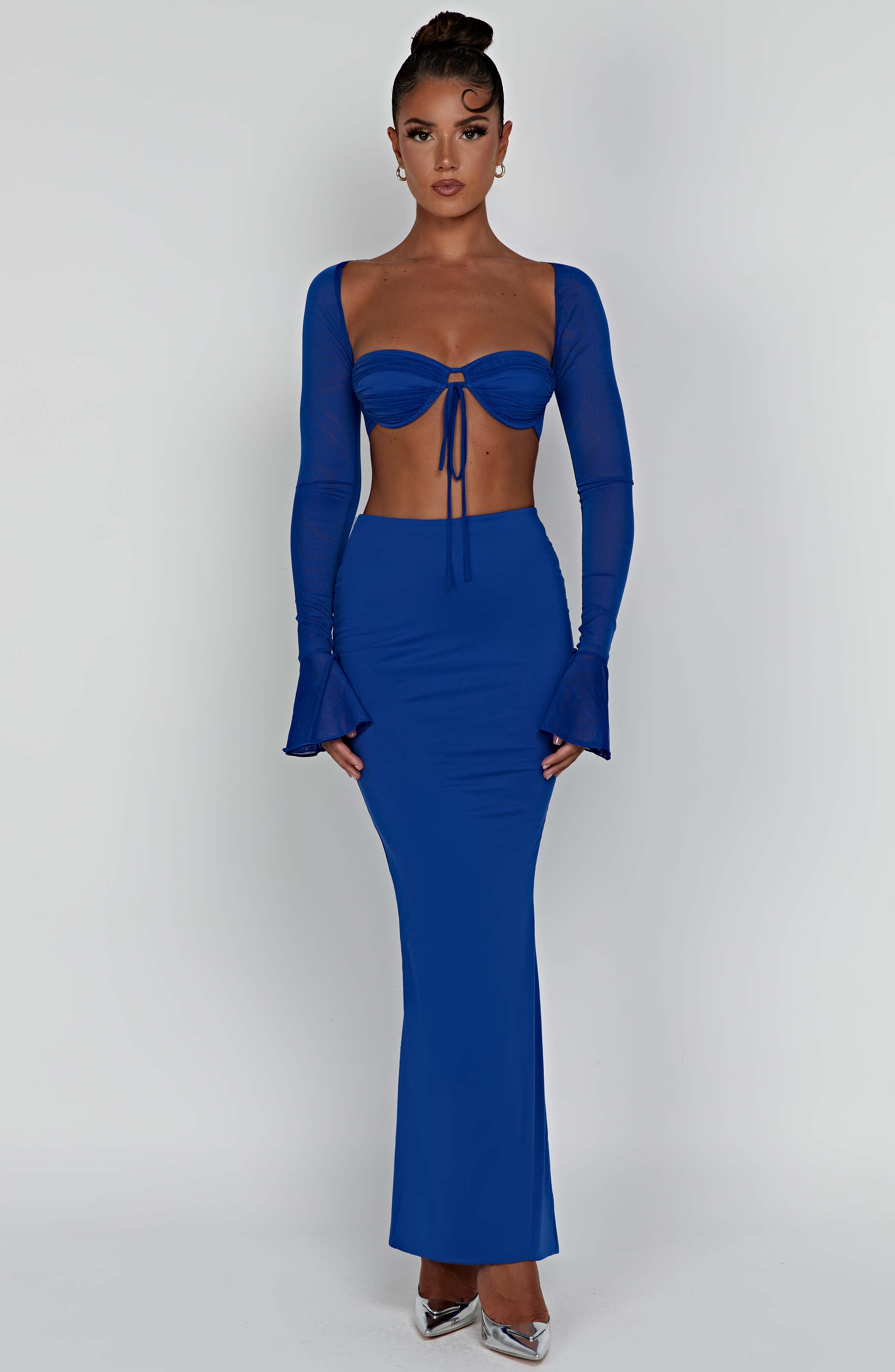 Astrid Maxi Skirt — Blue, Cuavan