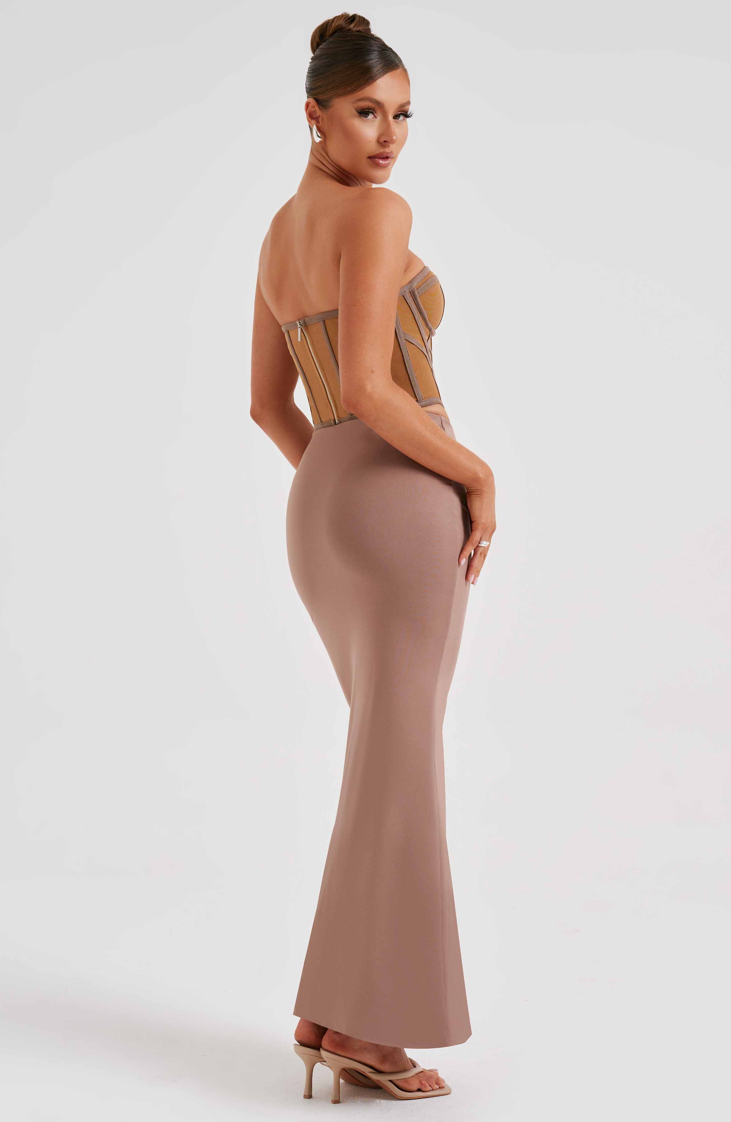 Astrid Maxi Skirt — Chocolate, Cuavan