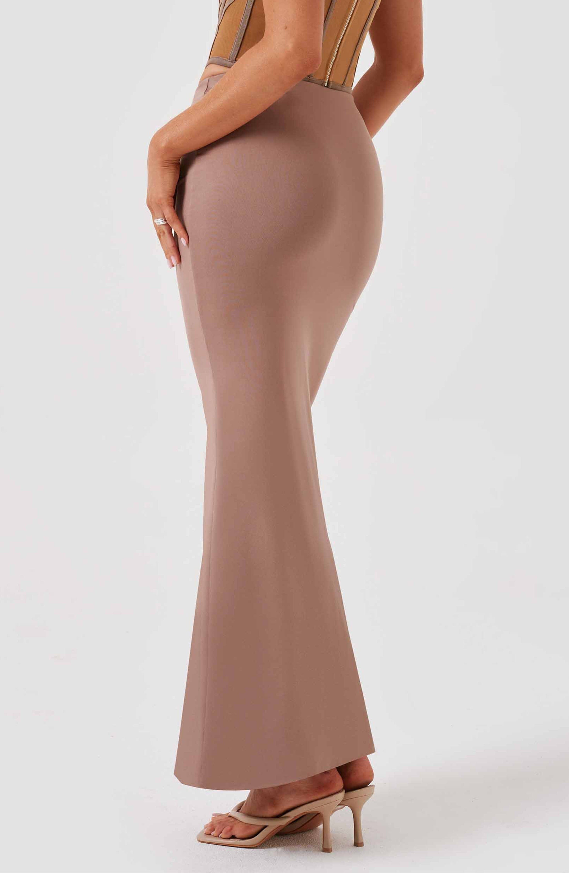 Astrid Maxi Skirt — Chocolate, Cuavan
