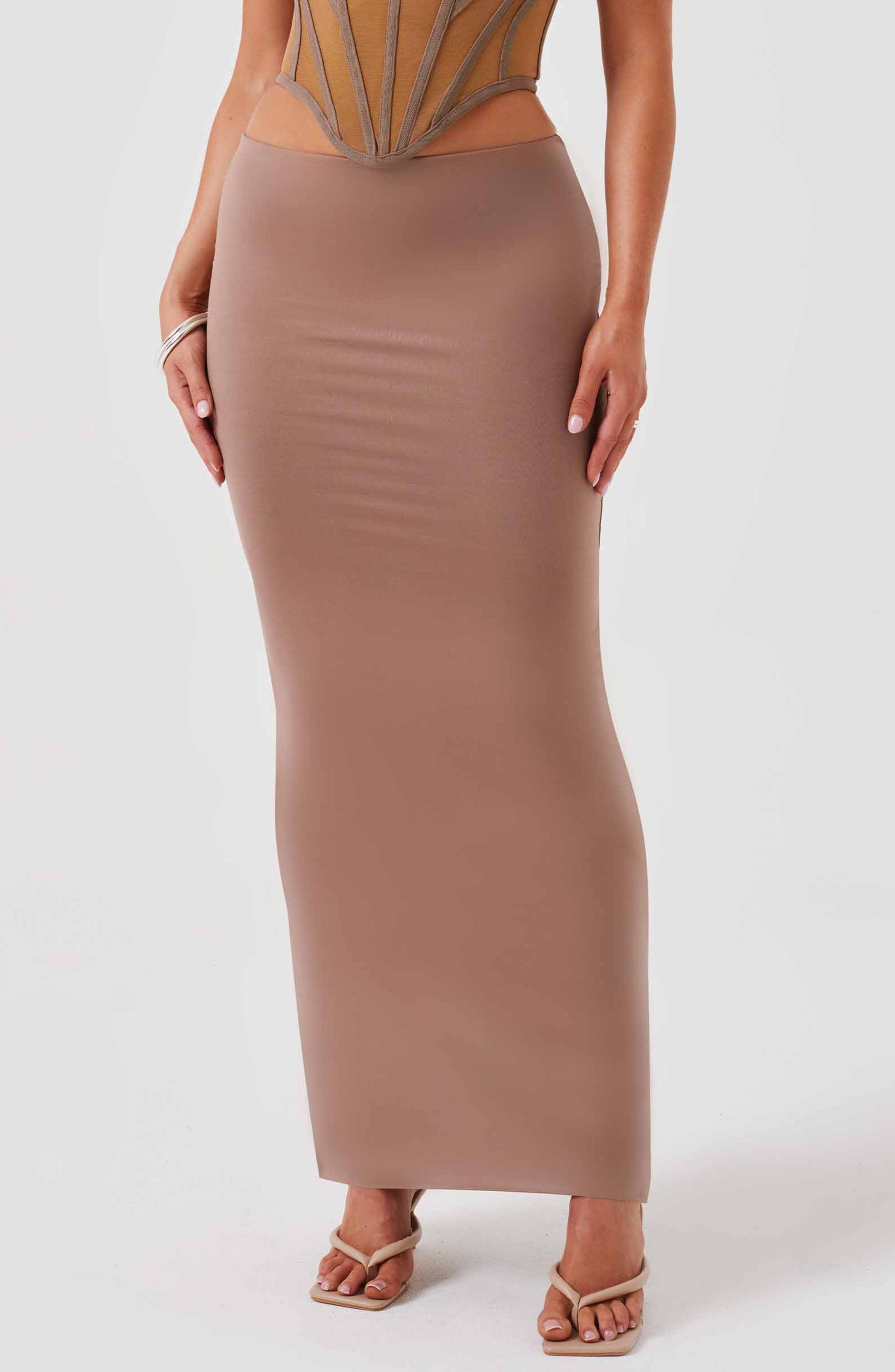 Astrid Maxi Skirt — Chocolate, Cuavan