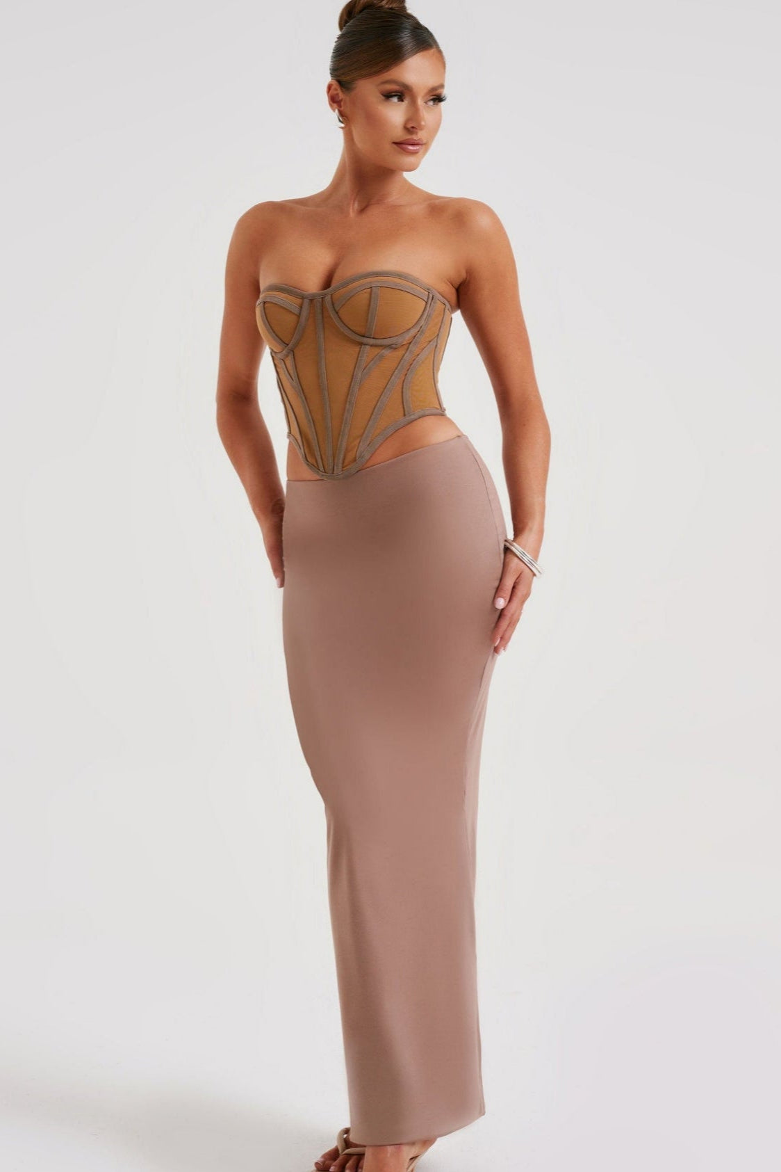 Astrid Maxi Skirt — Chocolate, Cuavan
