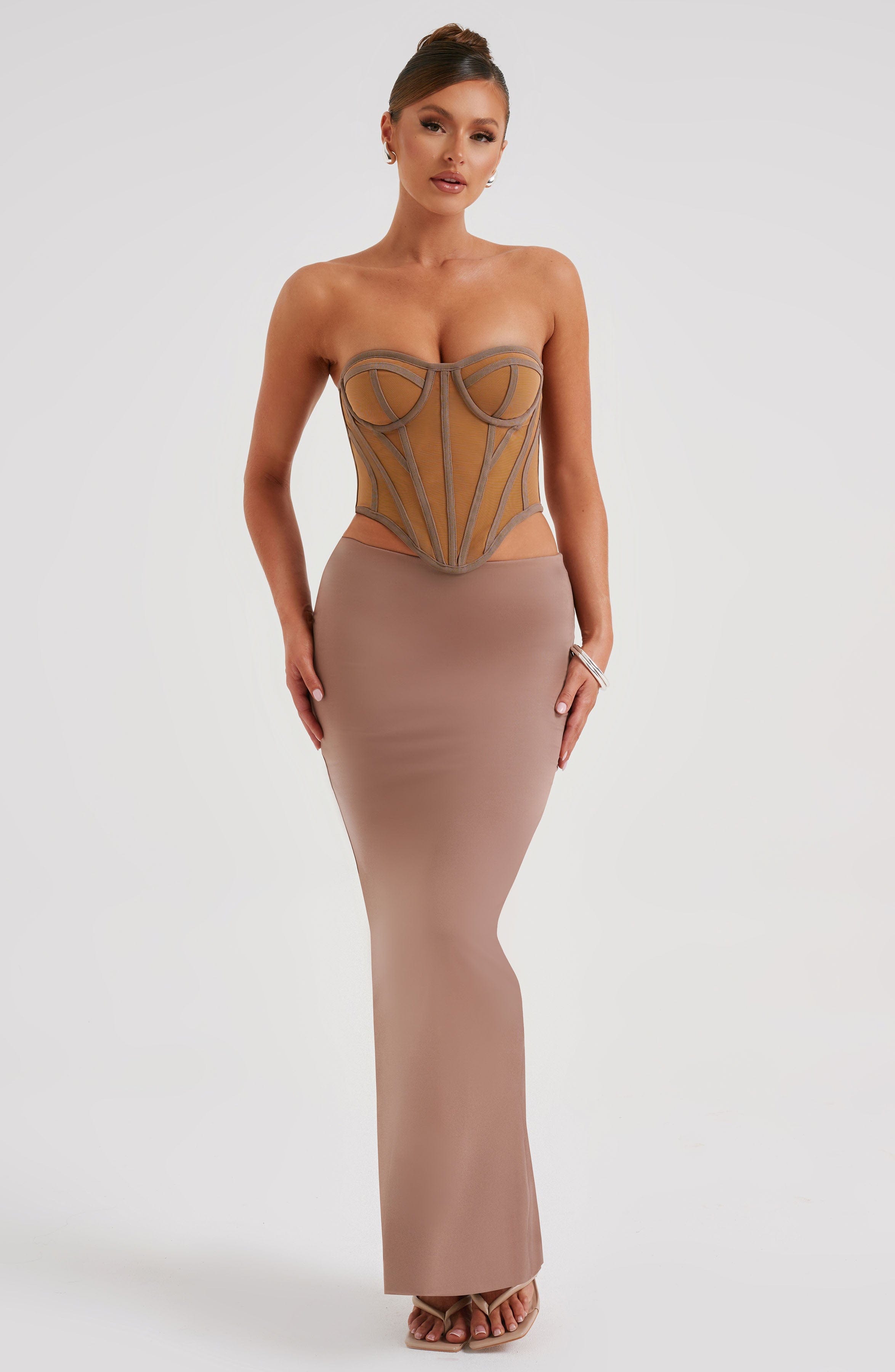 Astrid Maxi Skirt — Chocolate, Cuavan