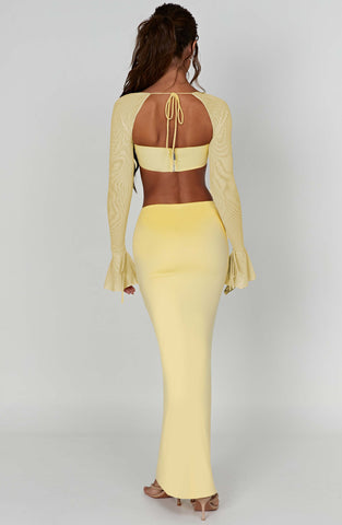 Astrid Maxi Skirt — Lemon, Cuavan