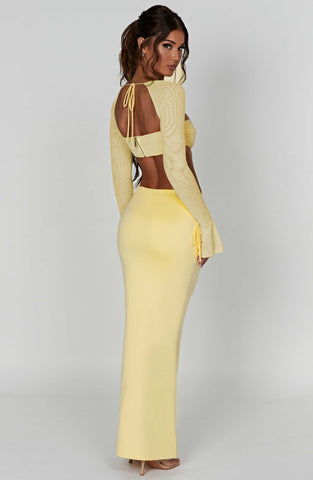 Astrid Maxi Skirt — Lemon, Cuavan